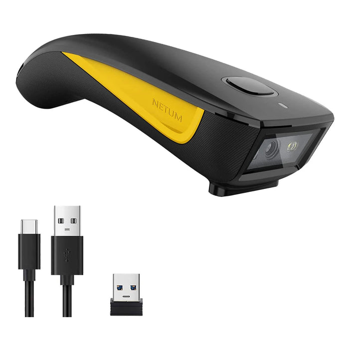 NETUM Bluetooth Barcode Scanner – 1D & 2D QR Code, PDF417, CMOS, 100 Scans/sec, for Retail, Garment & Mobile Payment (C740 / C750 / C850 / C990)