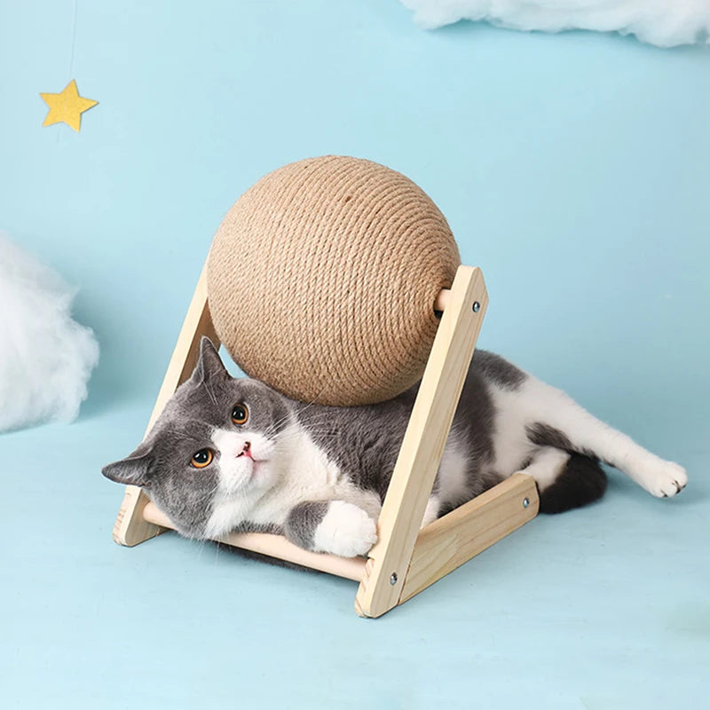 Sisal Rope Cat Scratching Ball, Small & Big, L-Type & V-Type, Wear-Resistant Grinding Paws Toy, Cats & Kittens