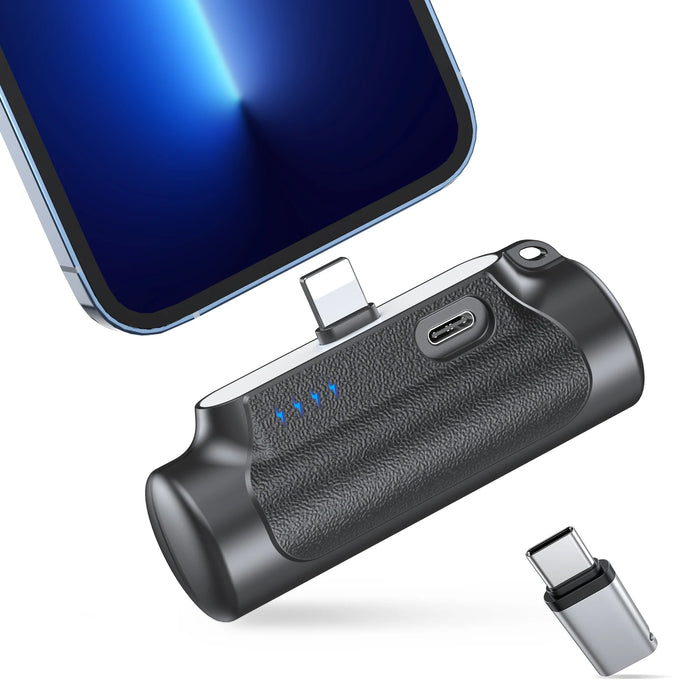 Free Sample Clear Stocks Tail Plug 5000mAh for Iphone Charger USB Portable Mini Built in Cables Battery Pack Capsule PowerBanks