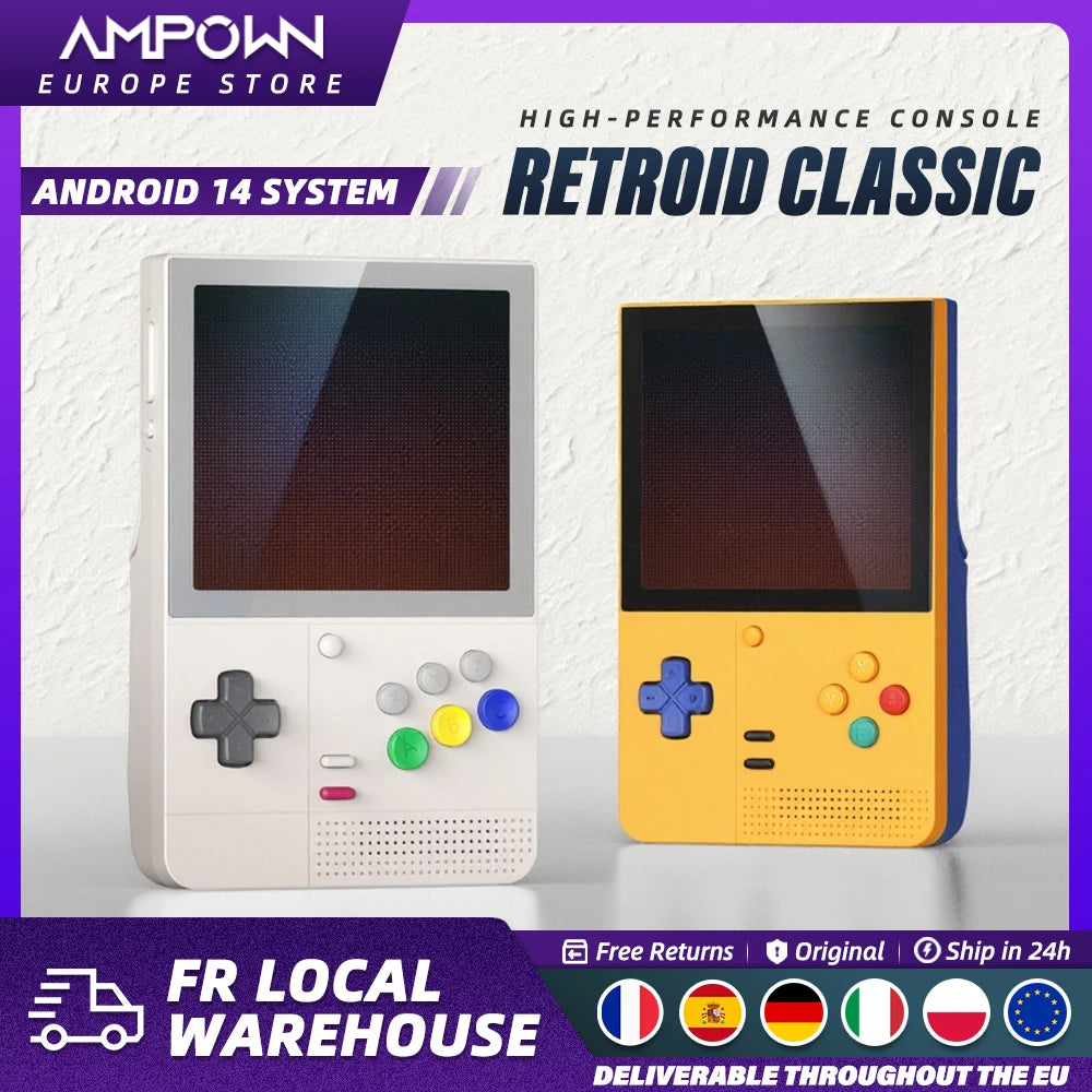 Retroid Pocket Classic Handheld Game Console – 3.92 AMOLED Touch Screen, 6GB RAM, 128GB, Snapdragon G1 Gen2, Android 14, 5000mAh, Wi-Fi 5