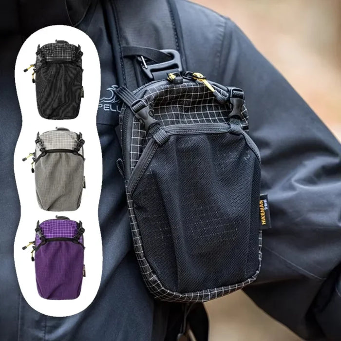 HIKEMAN Water Bottle Holder & Phone Pocket Bag – 420D Nylon, Waterproof, Quick-Adjust Strap, for Cycling, Hiking & Camping, Multiple Colors