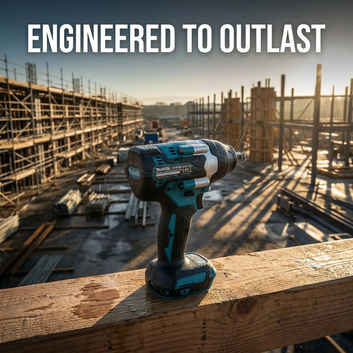 Makita DTW700 Brushless Cordless Impact Wrench 1/2" | 18V Battery Compatible | EU Plug | No Battery | CE Certified | 2.07kg