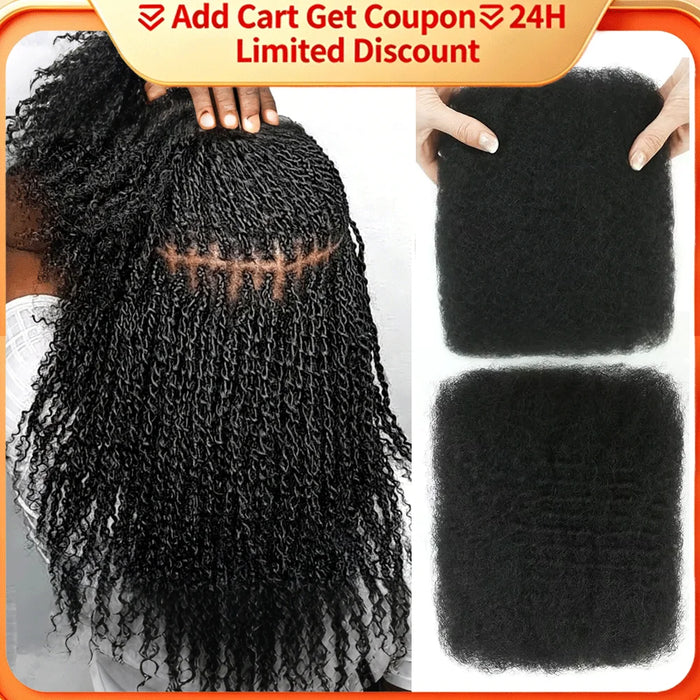 Black Pearl Peruvian Afro Kinky Curly Human Hair for Braiding | 100% Remy | 50g/pc | 9 Colors | 10–22 Inches | Mini Twist Bulk Bundles