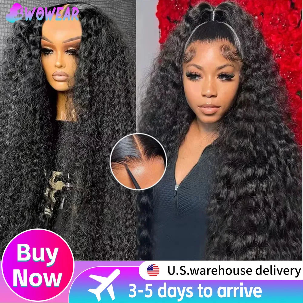 Wowear Deep Wave Lace Front Wig – Brazilian Remy Hair | 13x4, 13x6 & 5x5 Glueless | 200% & 250% Density | 18–40 Inches | 72 Variants