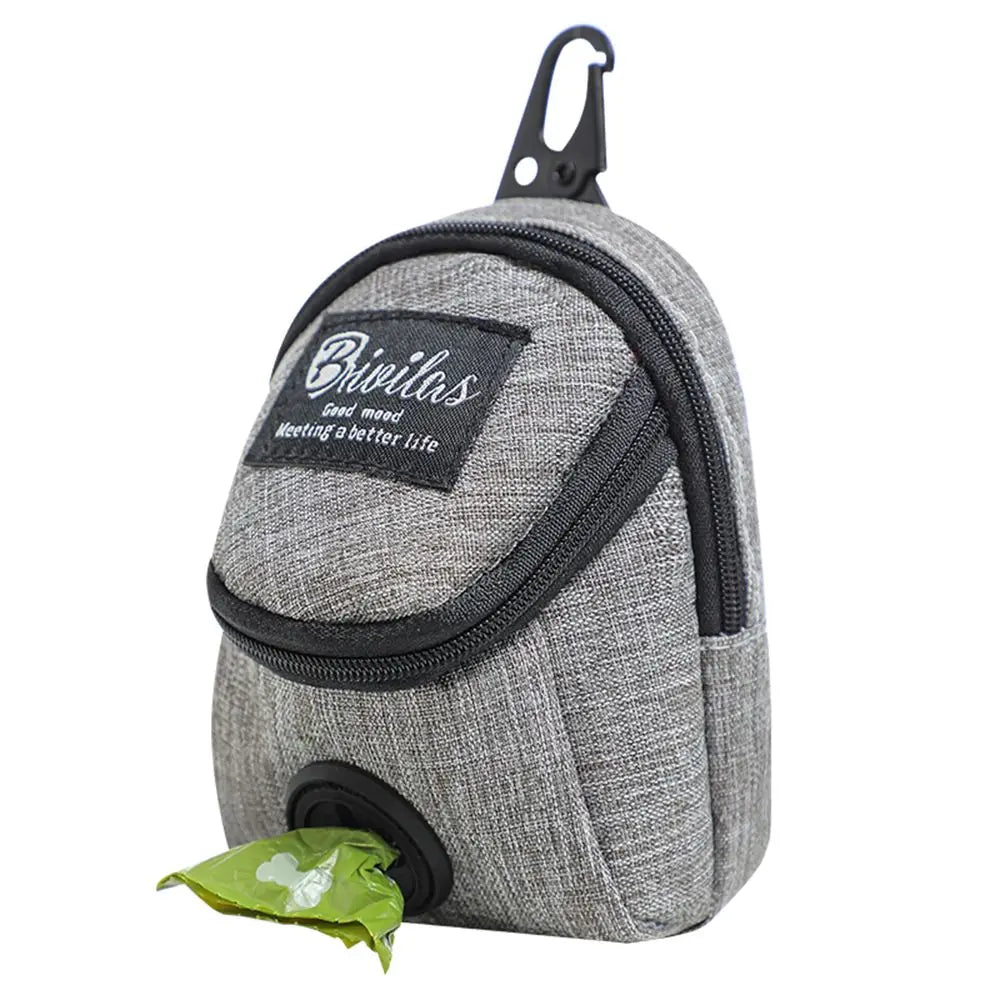 Portable Multifunction Dog Treat Pouch & Training Bag – Poop Bag Dispenser, Eco-Friendly | 4 Colors: Black, Green, Grey, Rose Red | 74g