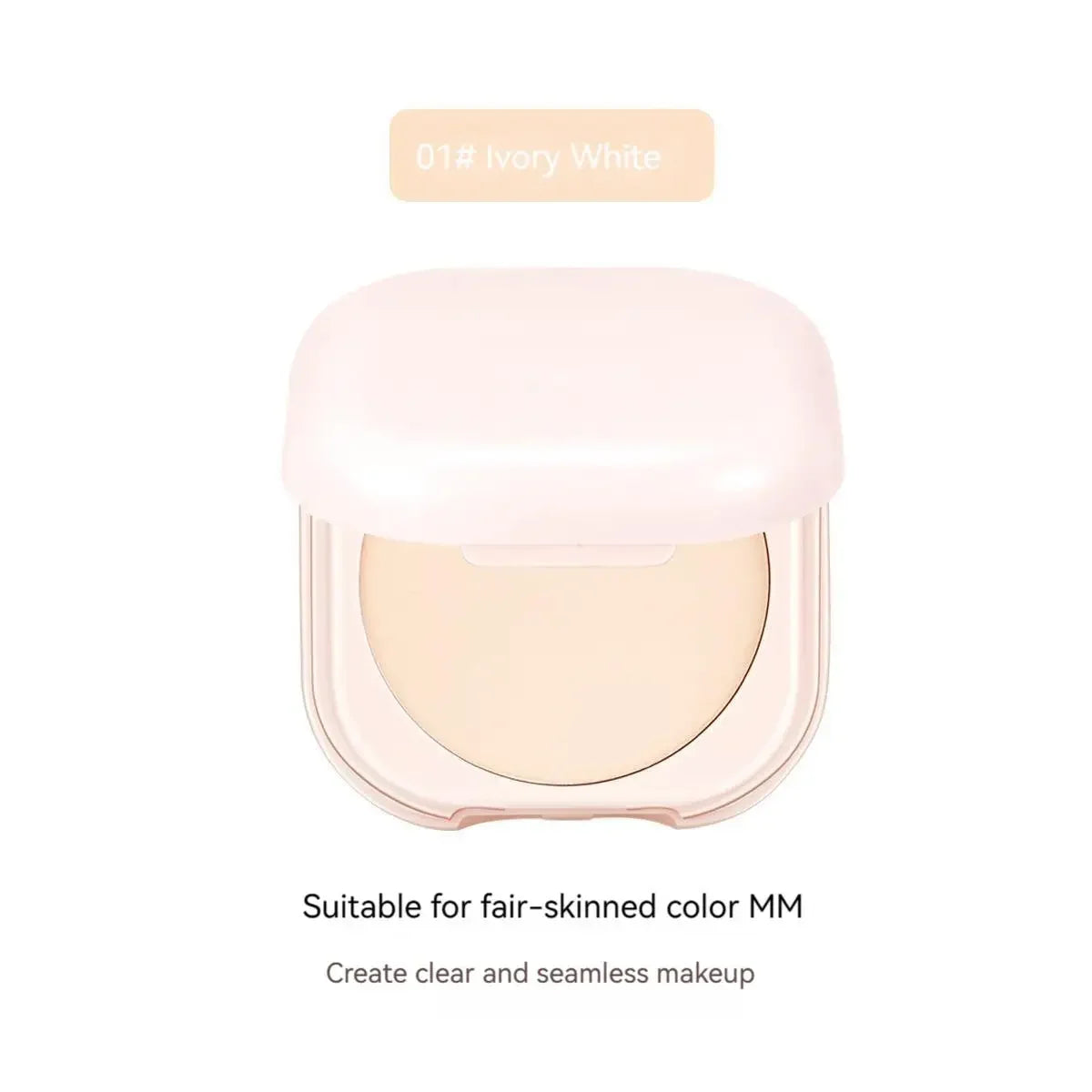 SAKSRAAR Loose Setting Powder with Mirror Compact – Oil-Controlling, Brightening, All Skin Types, Natural / Ivory White, 1 or 2 Pcs