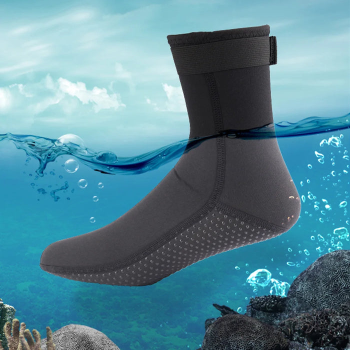 JoyMaySun 3mm Neoprene Diving Socks & Wetsuit Boots – Non-Slip, Warm, Elastic | Black | 5 Sizes: S to XXL | Diving, Surfing, Snorkeling