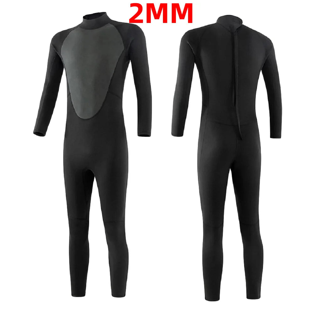 JoyMaySun Full-Body Neoprene Wetsuit Black001 – 2MM or 3MM | 7 Sizes: S to 4XL | Diving, Surfing, Snorkeling, Kayaking, Freediving | Men
