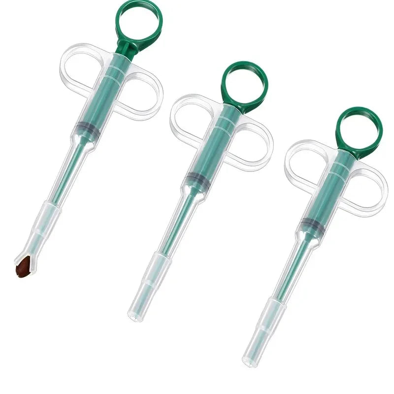 Pet Pill & Medication Dispenser, 1 Piece or Set of 3, 16x6cm PP & Silicone, Easy Pill Feeder for Cats & Dogs