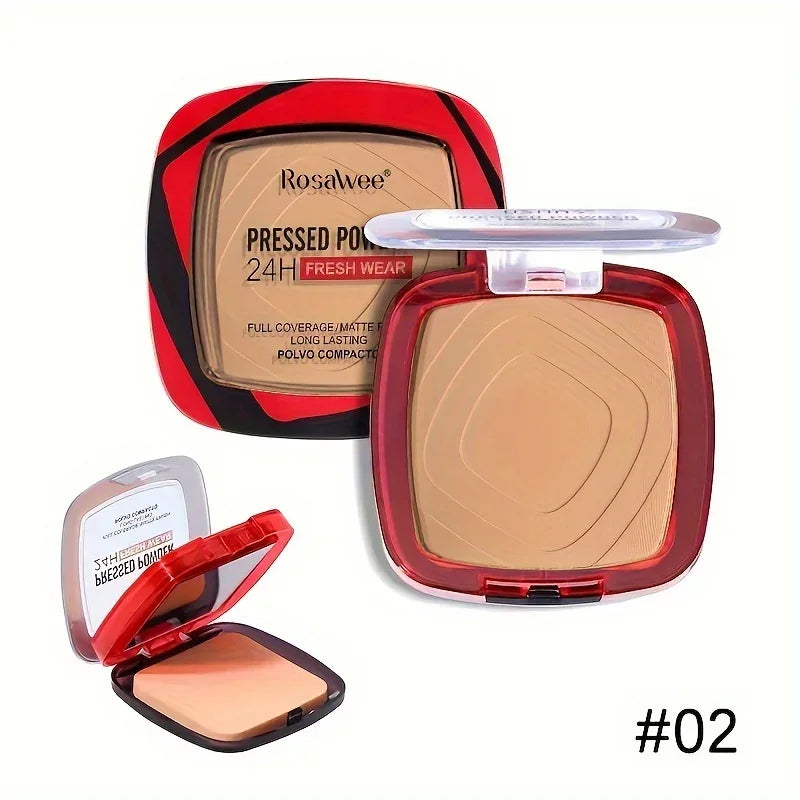 Page Vine Matte Full Coverage Pressed Powder Foundation – 6g, Puff Applicator, 24H Oil-Control, Long-Lasting, All Skin Types, 6 Shades