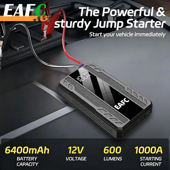 EAFC 1000A Car Jump Starter Power Bank Car Battery Starter 12V Auto Starting Device with LED Light For Auto Battery Booster