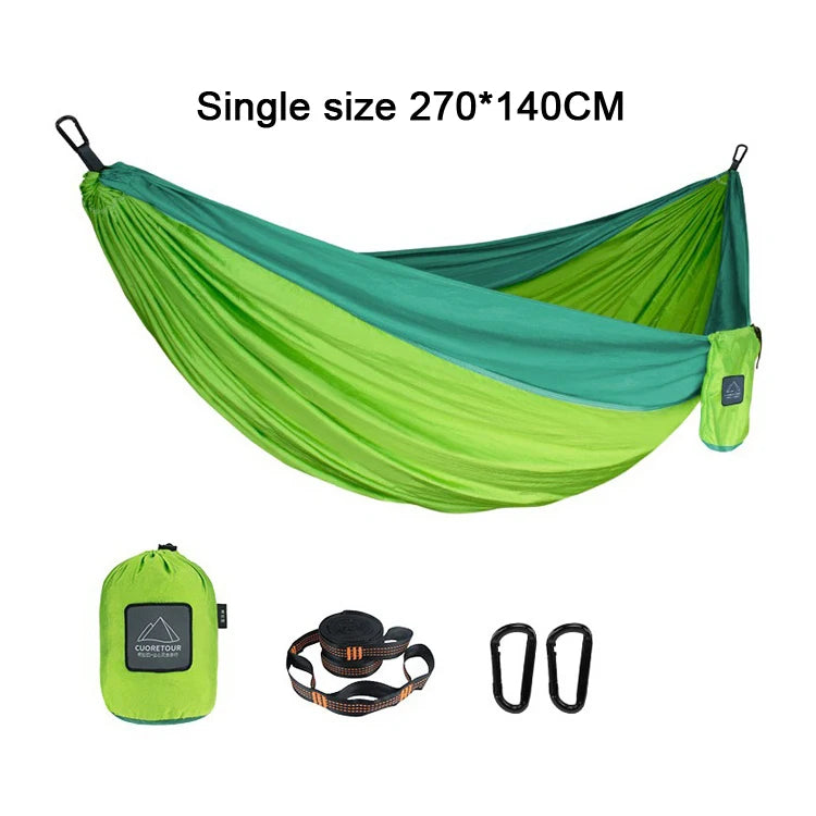 Leaftour Portable Nylon Parachute Hammock – Single & Double Size for Camping, Hiking & Garden