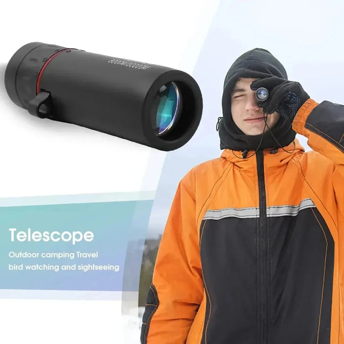 HD Monocular Telescope – 3000x25 Zoom, BAK4 Prism, IPX6 Waterproof, Mini Portable, for Camping, Hunting & Outdoor Adults