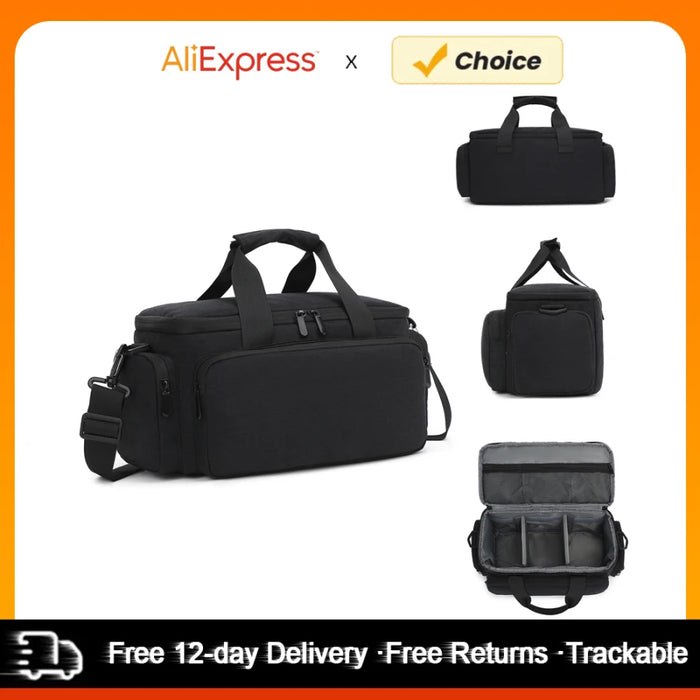 Andoer Water-Resistant Shock-Proof Camera Shoulder Bag – Nylon Travel Bag for DSLR & Mirrorless Cameras with Removable Dividers & Strap