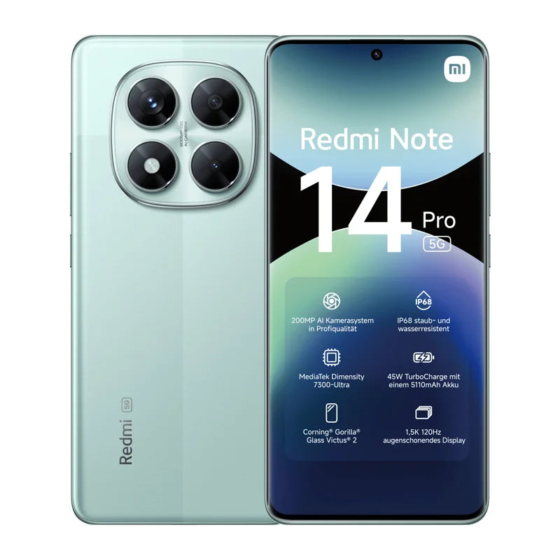 Xiaomi Redmi Note 14 Pro 5G – 6.67" 120Hz AMOLED, 200MP Camera, 5110mAh, NFC, Wireless Charging, 8GB+256GB / 12GB+512GB