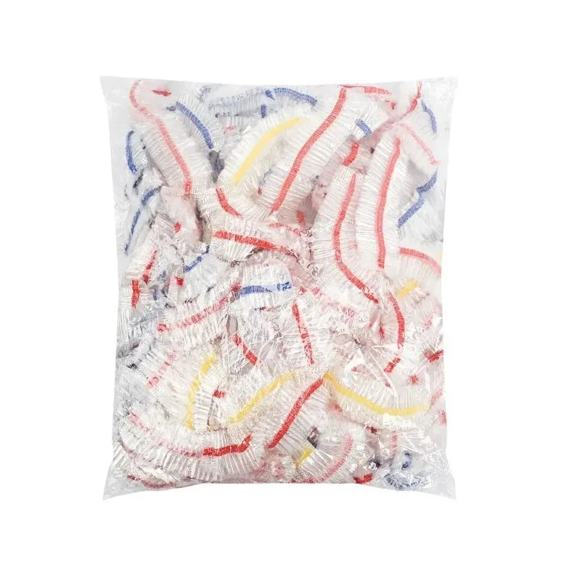 Colorful Elastic Disposable Food Cover & Storage Bags – BPA-Free PE | 6 Sizes: 41–120cm | Pack of 50 or 100 pcs | 200g