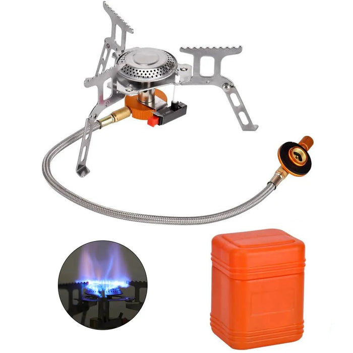 LISM Outdoor Camping Gas Stove Burner – High Power Portable Cooker with Ignition for BBQ, Picnic & Tourism, Up to 3 Users