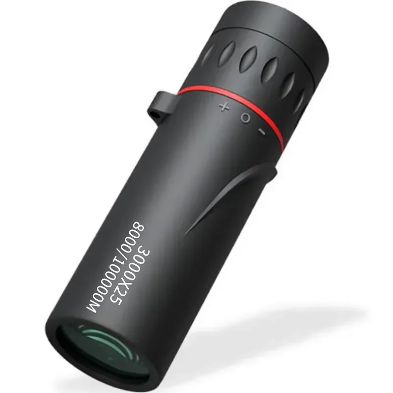 HD Monocular Telescope – 3000x25 Zoom, BAK4 Prism, IPX6 Waterproof, Mini Portable, for Camping, Hunting & Outdoor Adults