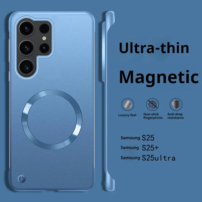 Ultra Thin Frameless Magnetic PC Hard Case for Samsung Galaxy S22 / S22+ / S22 Ultra 5G, S23 / S23+ / S23 Ultra, S24 / S24+ / S24 Ultra, S25 / S25+ / S25 Ultra | 5 Colors | 60 Variants