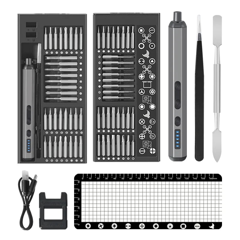 Galacok 68-in-1 Precision Electric Screwdriver Set – 5-Level Torque, Fill Light, 0.5N.m | Phone, iPad & Home DIY Repair Tool | 591g
