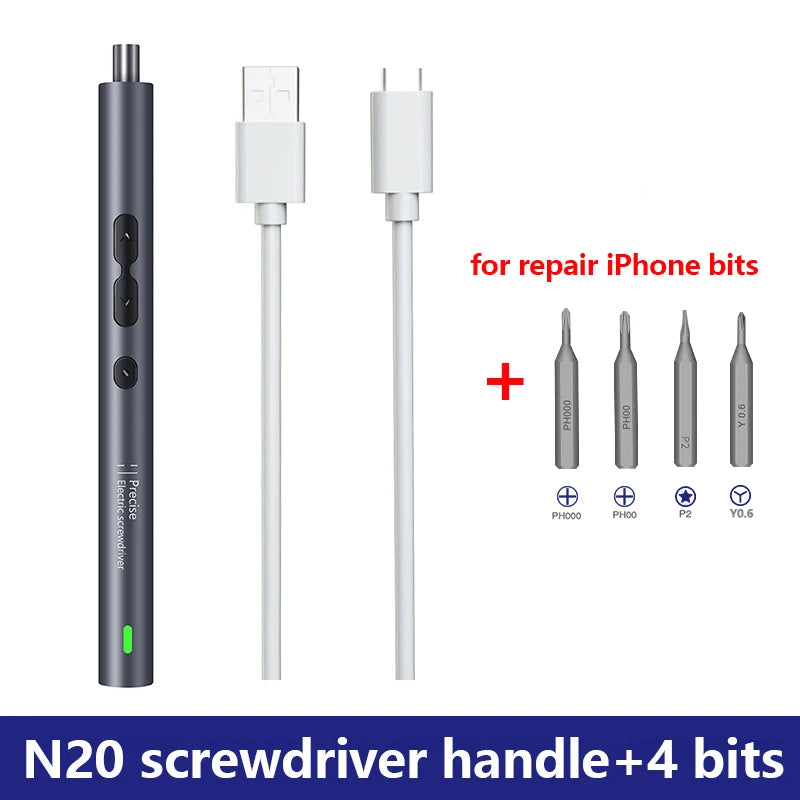 UF·TOOLS KS-882038 Precision Electric Screwdriver – USB-C, 3.6V, 0.35N.m, Built-in Light | 2 Variants: Handle+4 Bits & 62-in-1 Set | CE/FCC/RoHS