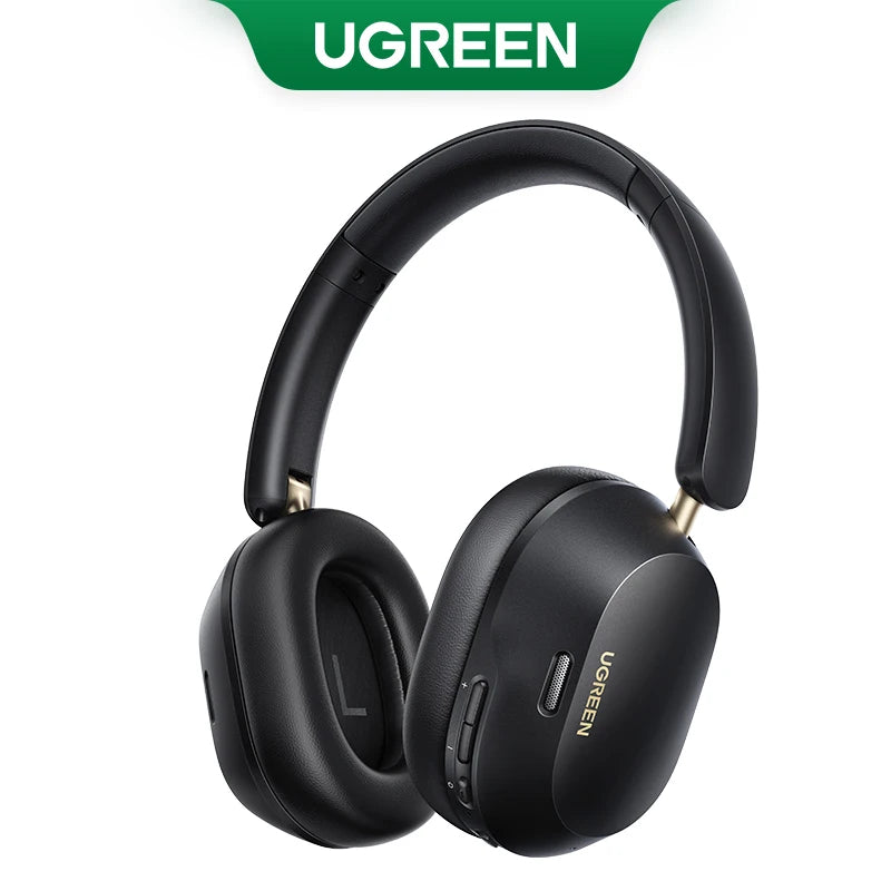 UGREEN Max5c Over-Ear Headphones – Bluetooth 5.4, 43dB Hybrid ANC, Hi-Res LDAC, 40mm Driver, 75H Playtime, Spatial Audio, Black/White/Blue