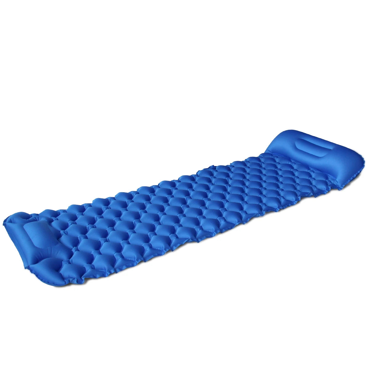 Ultralight Inflatable Camping Sleeping Pad – TPU Nylon, Built-in Pump, Air Mattress for Hiking, Tent & Travel, Blue/Gray/Orange/Green