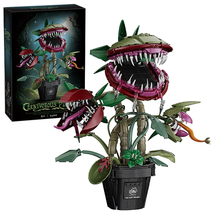 Carnivorous Plant Building Blocks – LEGO-Compatible Man-Eating Flower MOC, Home Decor Collection, Gift for Kids & Adults, Ages 14+