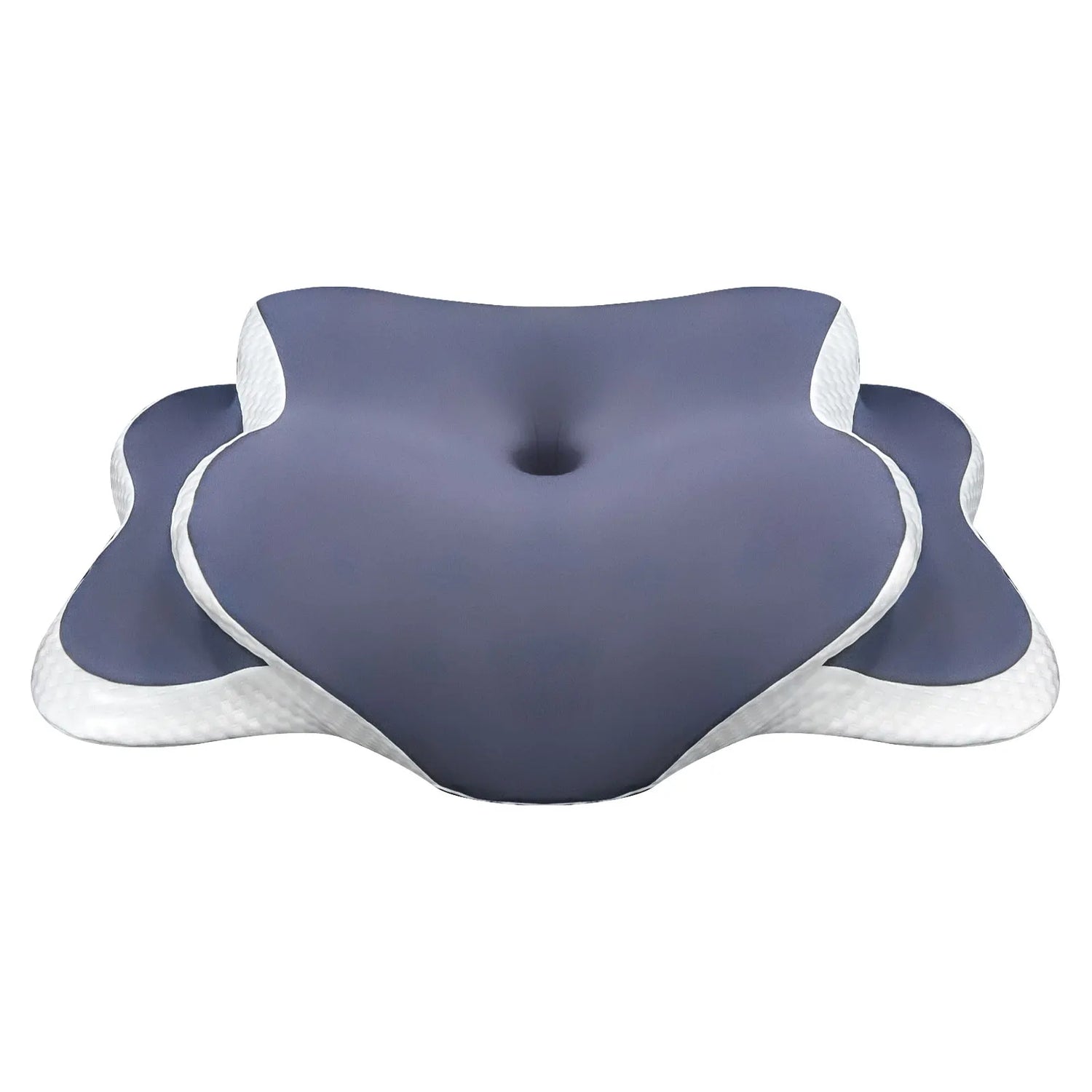 Memory Foam Cervical Neck Pillow – 3 Colors: Grey, Purple & Green | Heart Shape | Neck Pain Relief | Side, Back & Stomach Sleepers | 1.1kg