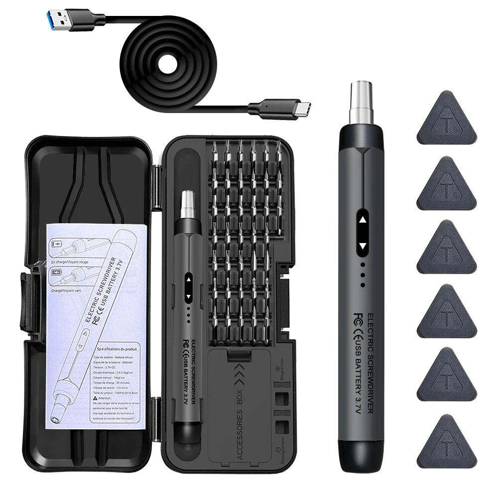 Lefavor Electric Screwdriver Set C200 – 2 Variants | Brushless 3.6V 8W | 1200 RPM | CRV Bits | CE Certified | Home DIY & Phone Repair