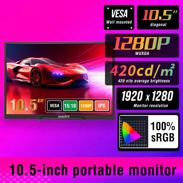 10.5 Inch Portable Monitor 1920x1280 IPS