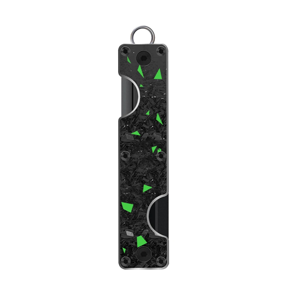 FUNTINGTREE Aluminum Compact Key Organizer & Holder – Minimalist, Pocket-Sized | 9 Colors: Black, Army Green, Red Carbon, Blue Carbon, Green Carbon, Gray, Blue, Orange, Carbon Fibre Black