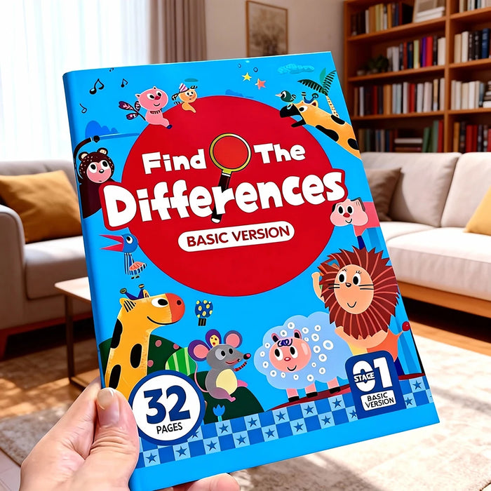 Hidden Differences Activity Book – Find the Differences Game | Attention & Concentration Training | Visual Perception Skills | Ages 5–8 | English