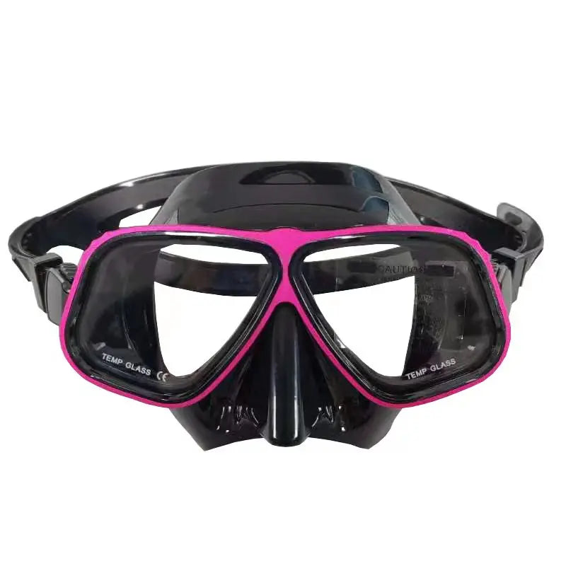 QYQ Aluminum Frame Free Diving & Scuba Mask 190 – Prescription Lens Compatible | 5 Colors: Silver, Blue, Rose Red, Black, Orange Black | Snorkeling
