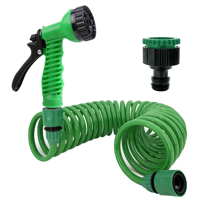 Expandable Garden Hose with 7-Function Nozzle – 7.5M to 30M, Anti-UV, Flexible, Wall Mountable, for Garden & Car Wash