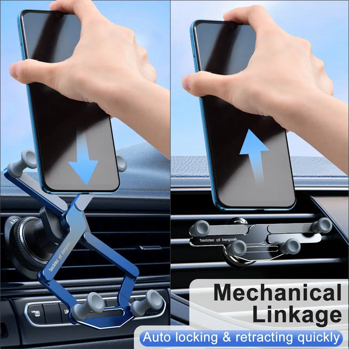 Hipacool Gravity Car Phone Holder – 360° Rotatable Carbon Alloy Air Vent & Dashboard Mount for Phones 4.7–7.2 Inches