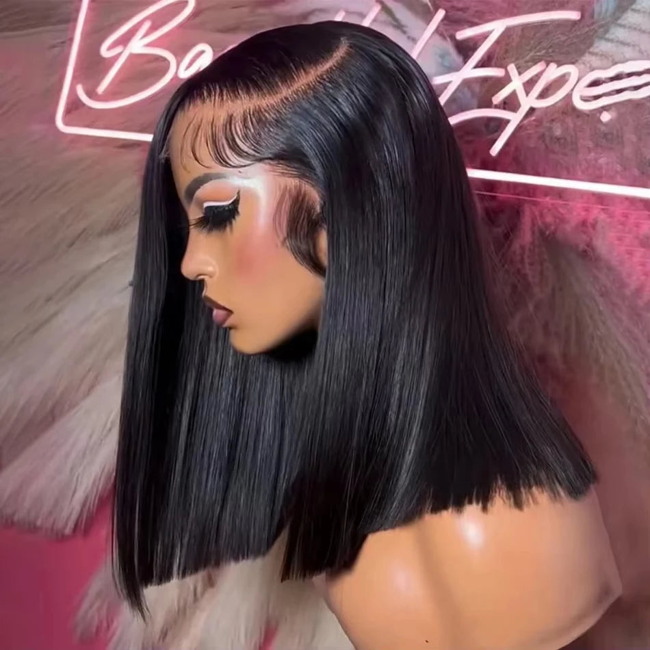 Realace Short Bob Lace Front Wig – Brazilian Remy Hair | Curly, Body Wave & Straight | 13x4, 13x6, 4x4, 5x5 | 180% & 200% | 8–16 Inches